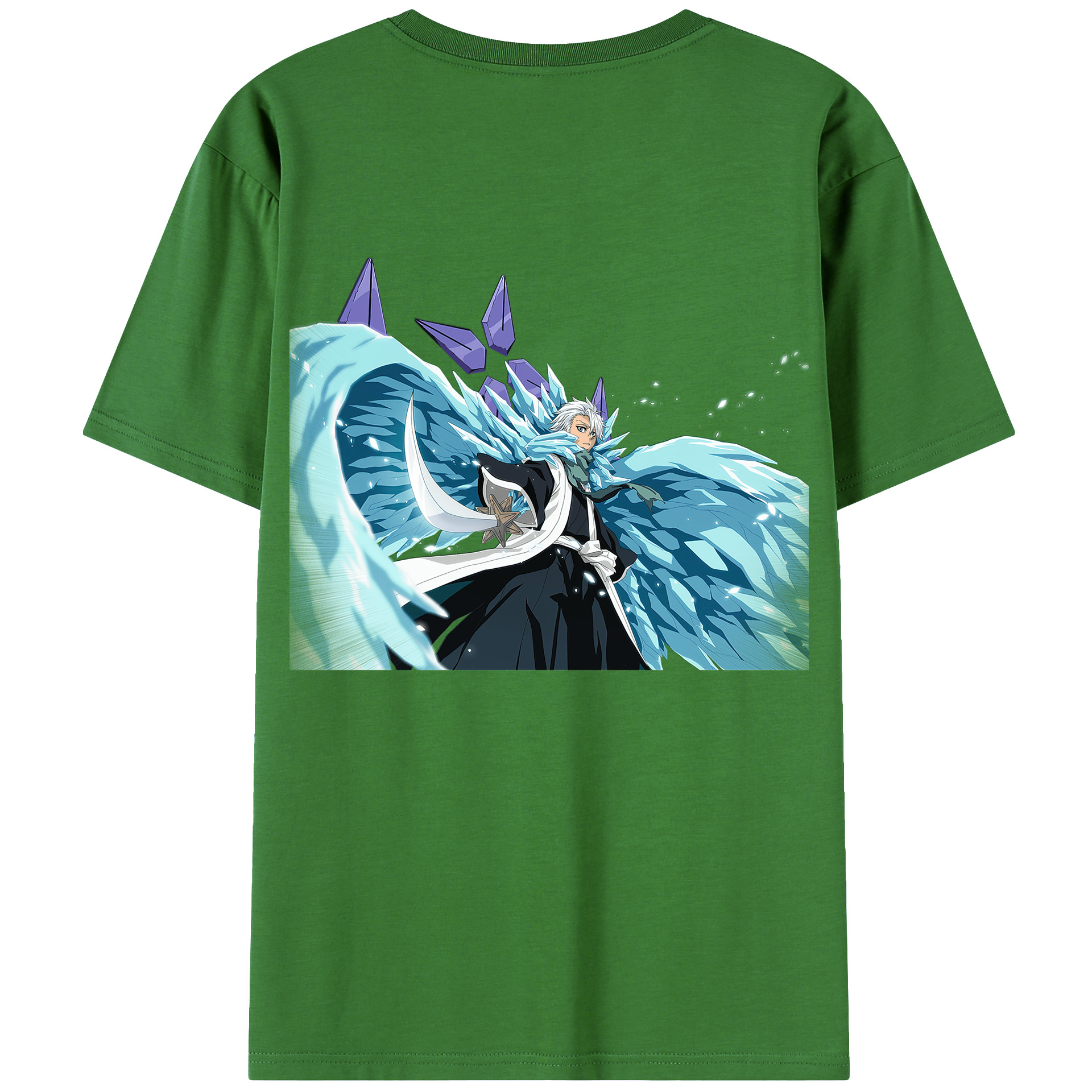 （画像用） ブリーチ 日番谷冬獅郎（ひつがや とうしろう） BLEACH Hitsugaya Toushirou レディース半袖Tシャツ(バックプリント)